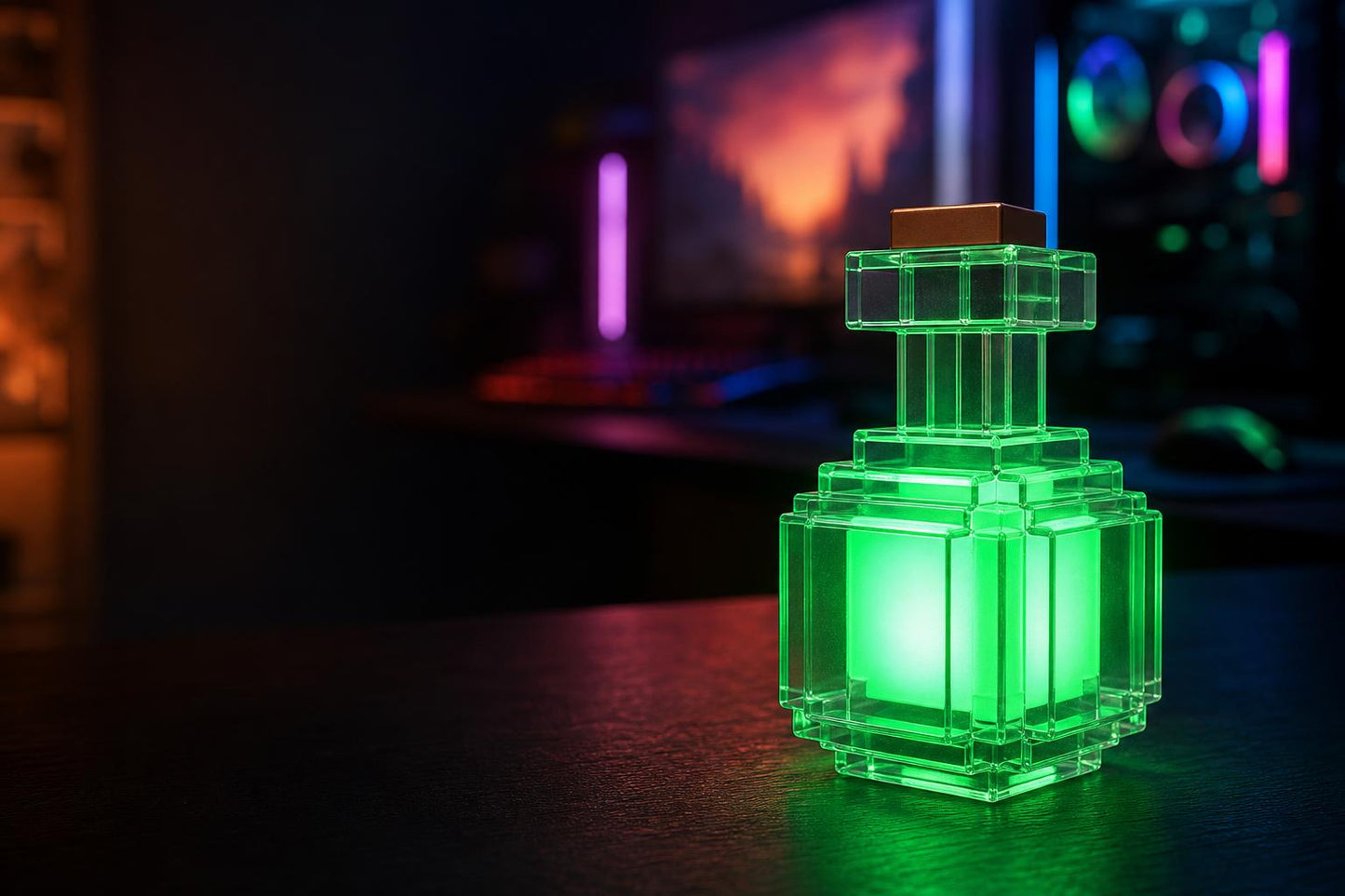 Voxel pocion pixel en setup gamer